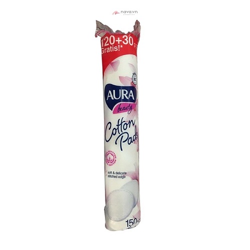 BÔNG TẨY TRANG AURA - 150 miếng