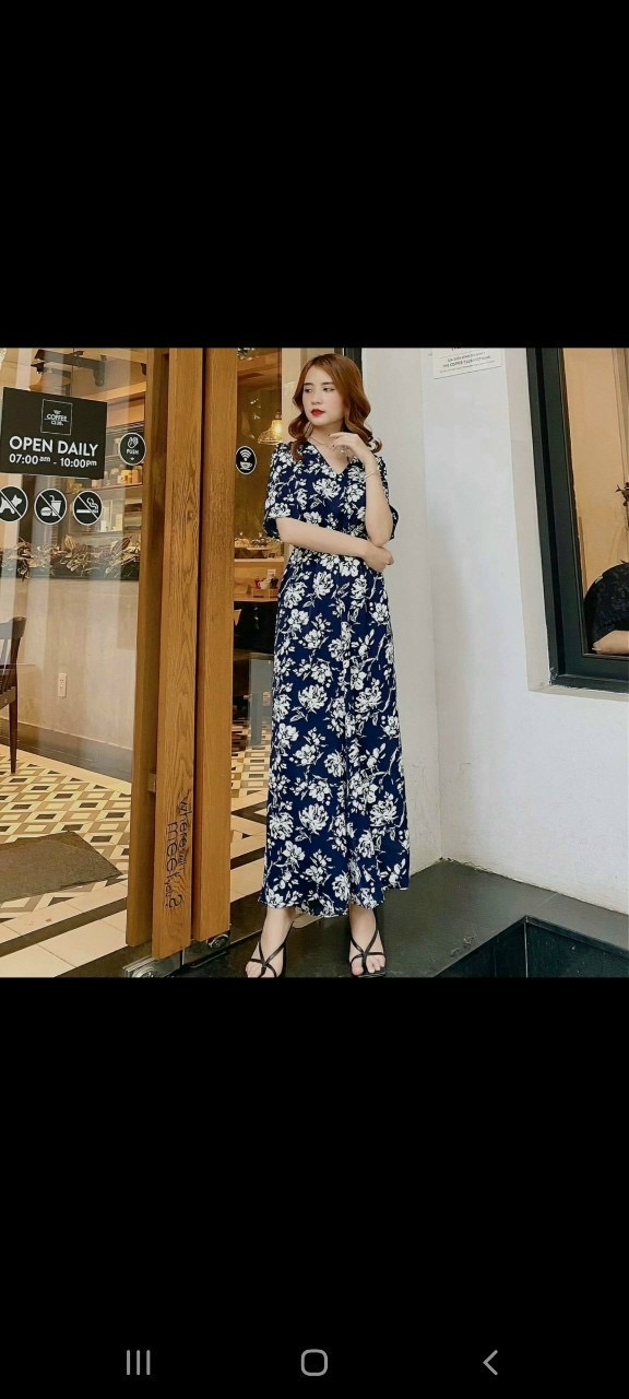 Jumpsuit dài hoa ống rộng-QH #jumpsuit