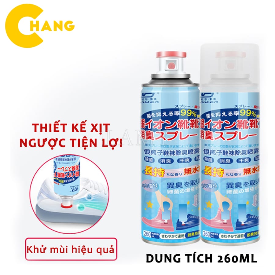 Bình Xịt Khử Mùi Giày, Xịt Khử Mùi Giày Công Nghệ Nano Bạc Đánh Bay Mùi