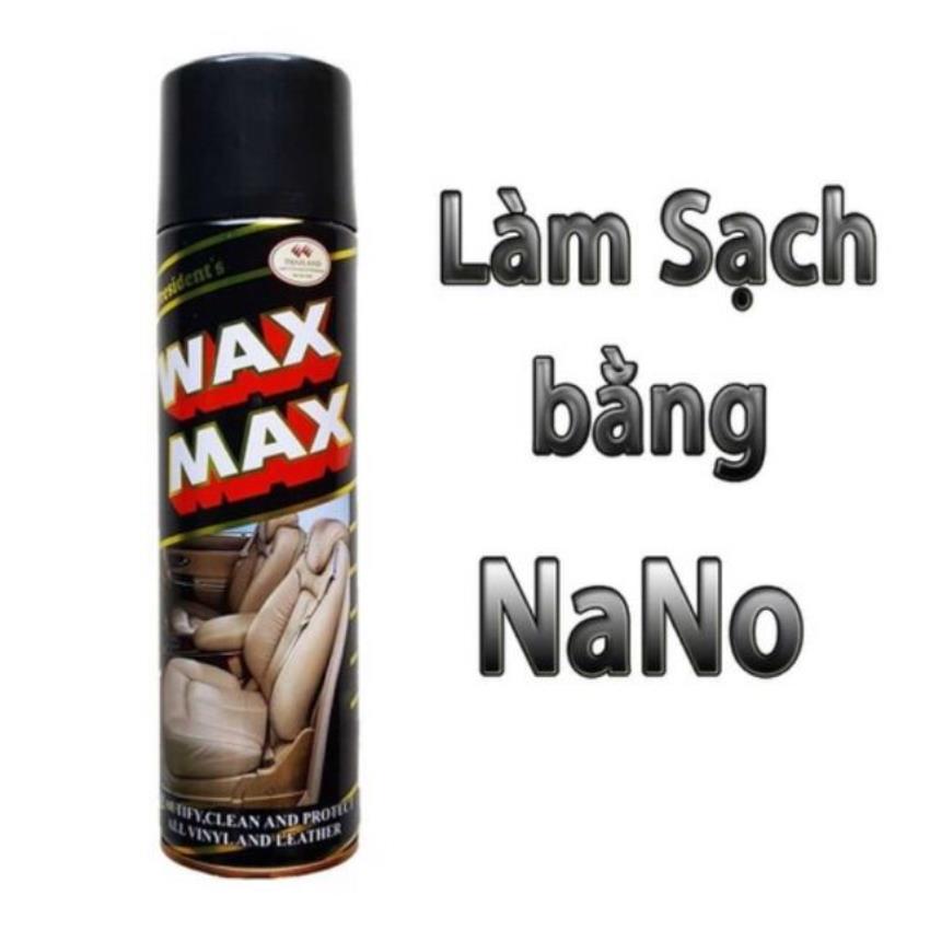 Chai Xịt dưỡng làm sạch và bảo vệ da ghế WAX MAX chuẩn hàng Hàn Quốc
