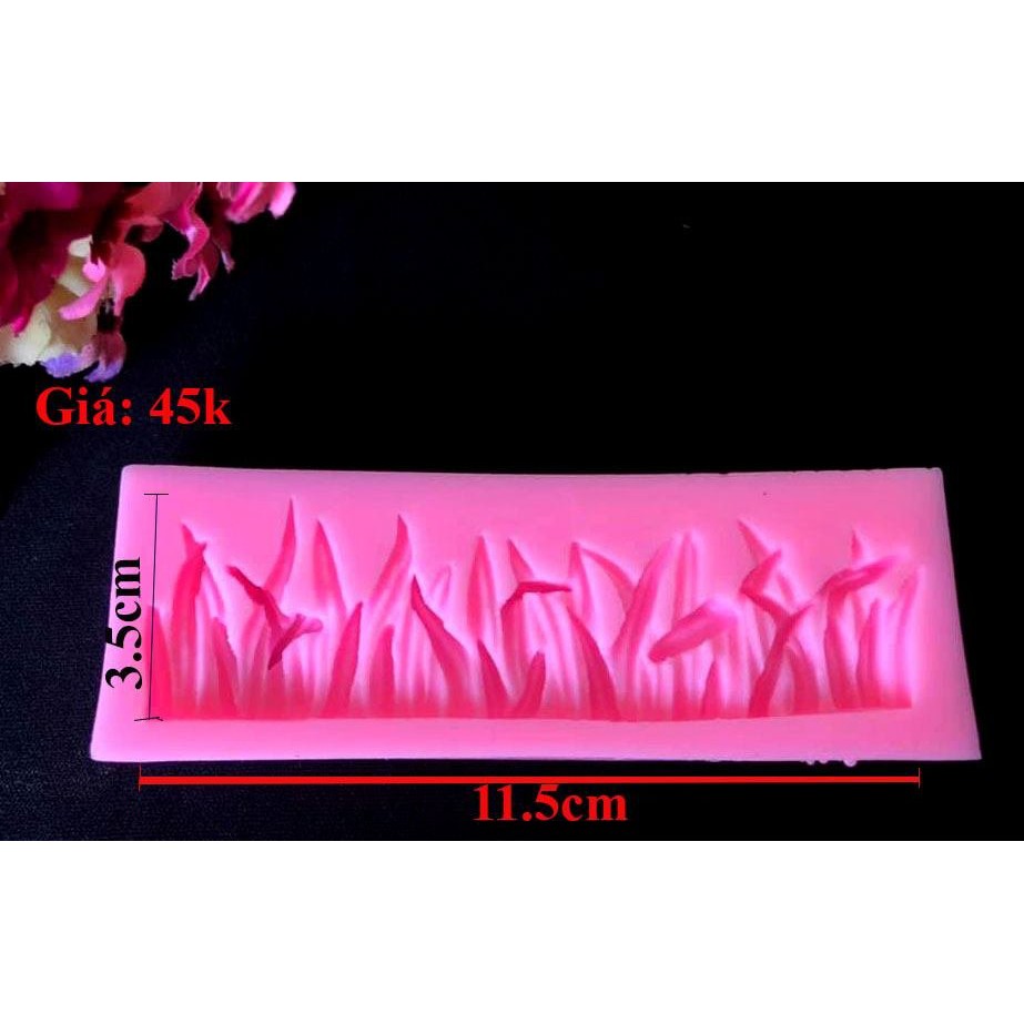 Khuôn silicon Bụi Cỏ đổ tạo hình cho bánh rau câu 3D, 4D