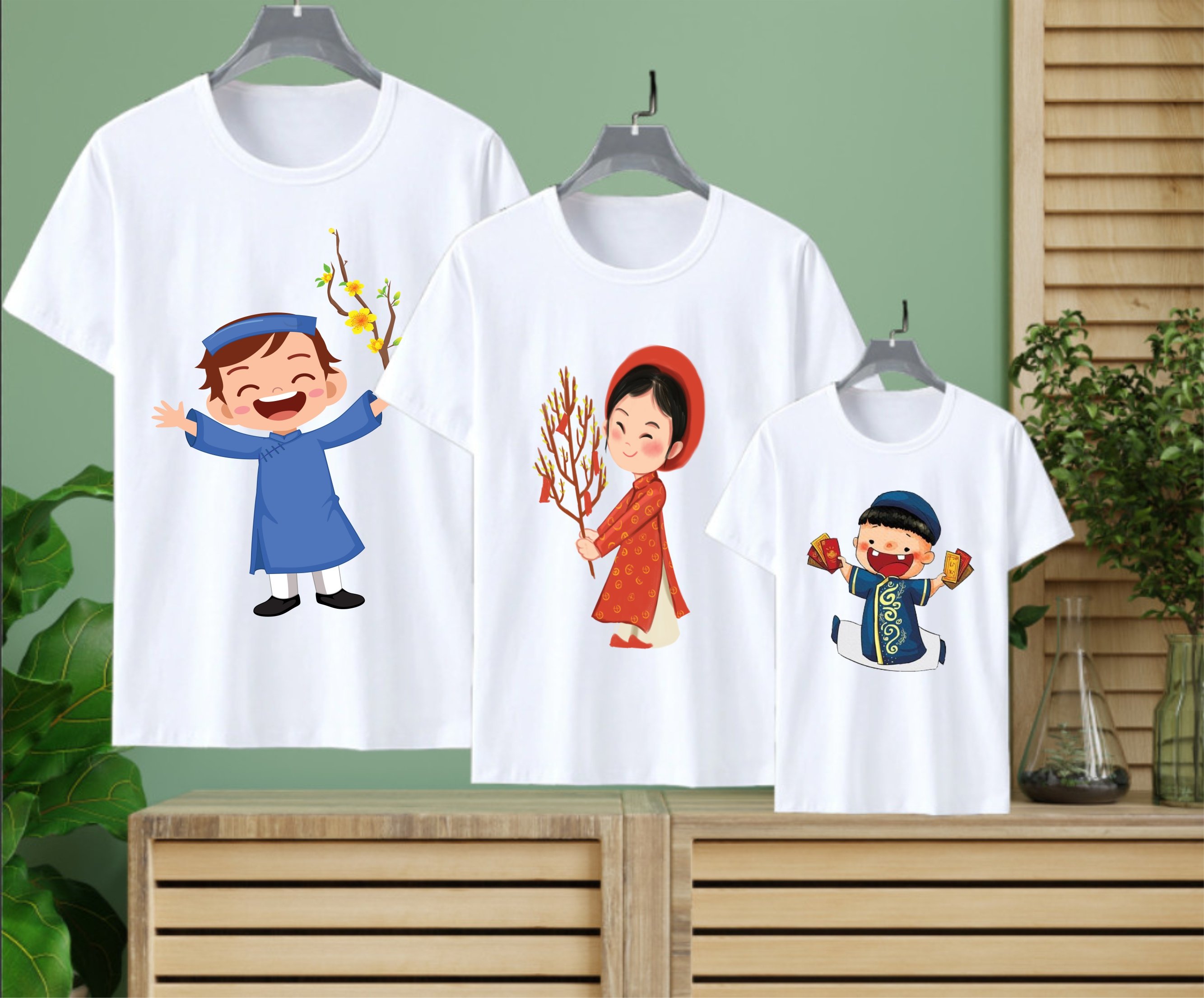 Áo TẾT 2024 thun Cotton, áo tết cho gia đình , áo tết cho bé trai, áo tết cho bé gái chất dày dặn chất đẹp đủ size 100 kí