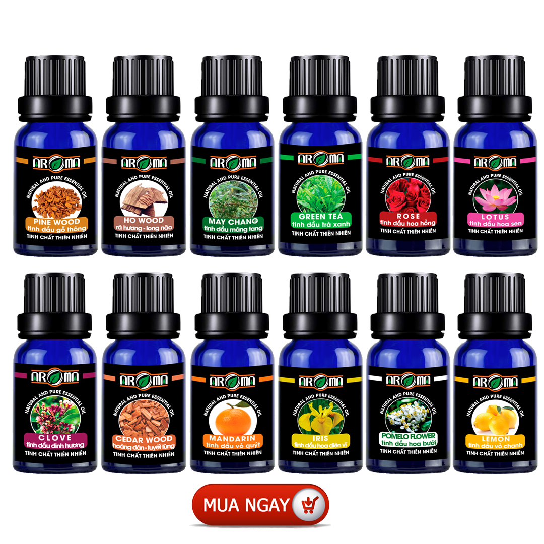 Tinh dầu AROMA Essential Oil 10ml, tinh dầu thơm phòng, khử mùi, thư giãn, thiên nhiên, nguyên chất