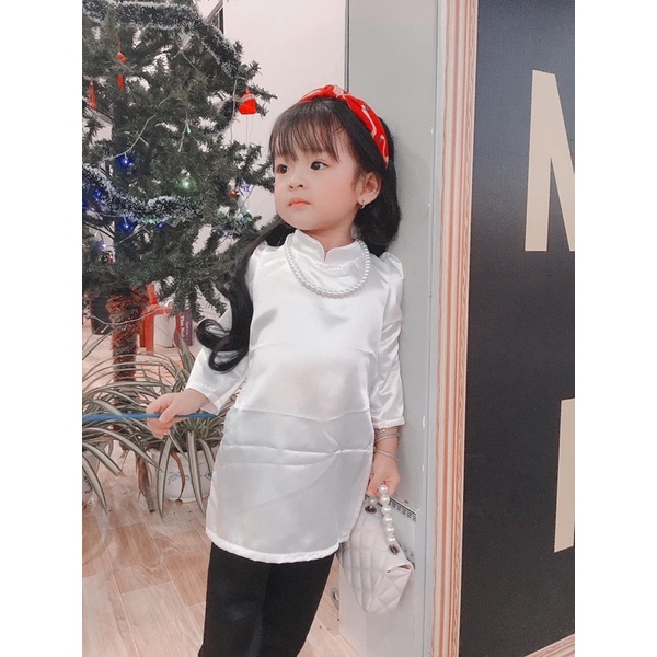 Áo dài lụa tay phồng siêu hot