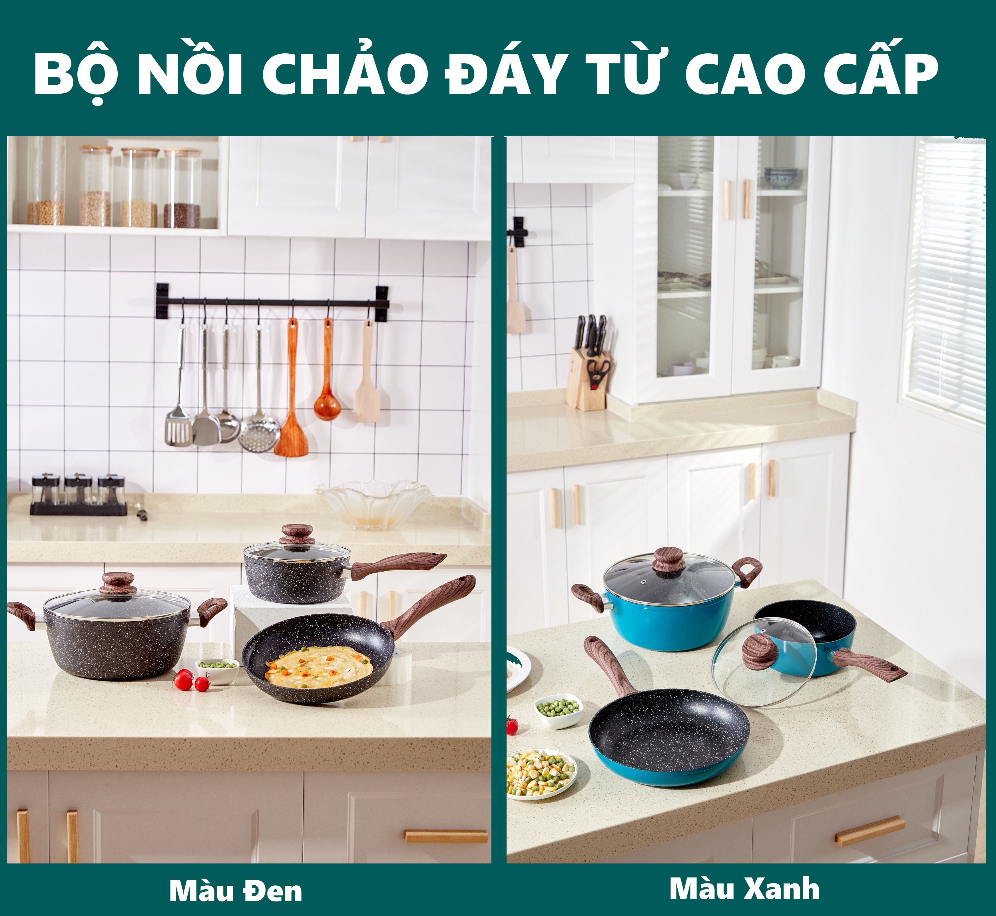 Nồi vân đá đáy từ TFFP-541 - Có nắp đậy kính cường lực, kháng khuẩn