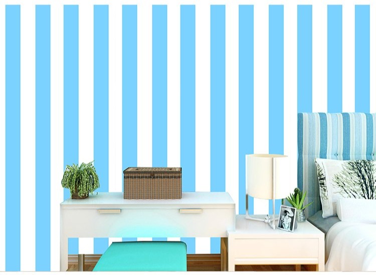 Giấy dán tường sẵn keo dọc màu (10m x 45cm / cuộn)