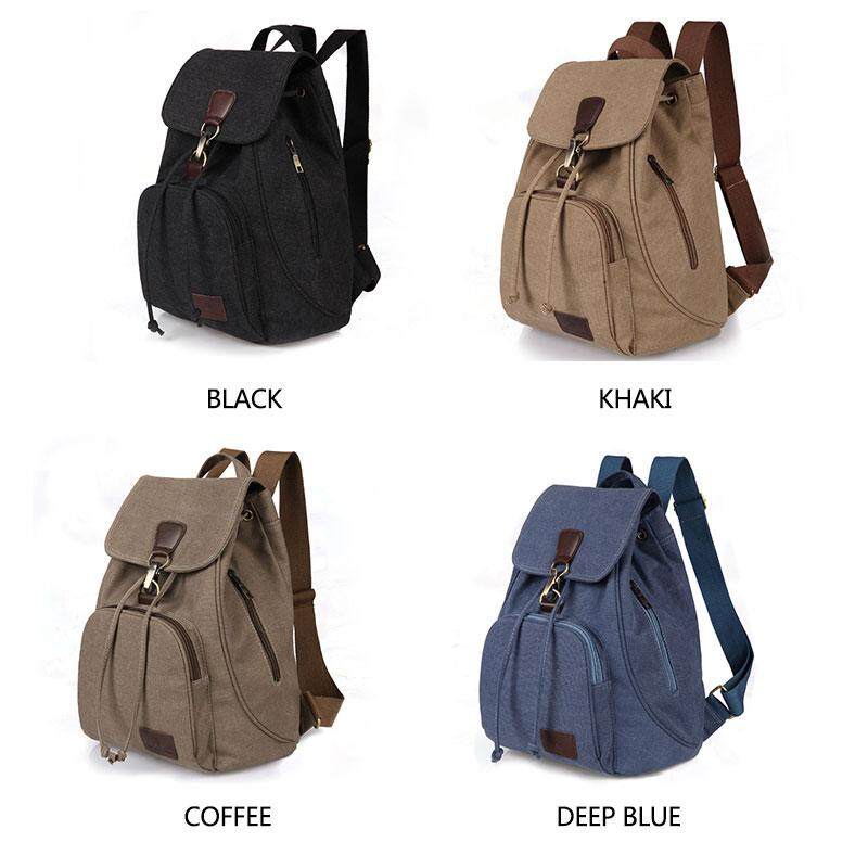 ELACCENT⚡ balo Túi Nữ Retro Triều Bé Gái Vải Bạt Thời Trang Bagpack balo nữ  balo đi chơi du lịch balo nữ đi hoc  Balo balo nam đi hoc ba lô nam  balo nam