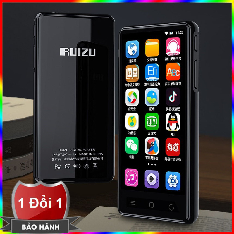 Máy nghe nhạc MP3 RUIZU H8 Màn hình cảm ứng Kết nối Bluetooth Wifi Dung lượng 16GB hỗ trợ tiếng Việt - Máy nghe nhạc xem phim trực tuyến MP3 Ruizu H8 hệ điều hành Adroid 5.1