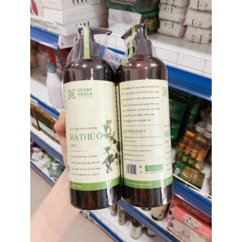 Dầu Gội Hà Thủ Ô Cỏ Cây Hoa Lá 800 ml