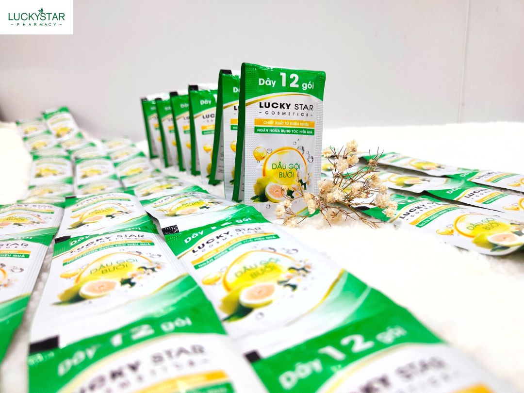 Dầu Gội Tinh Chất Bưởi Lucky Star Gói 6gr