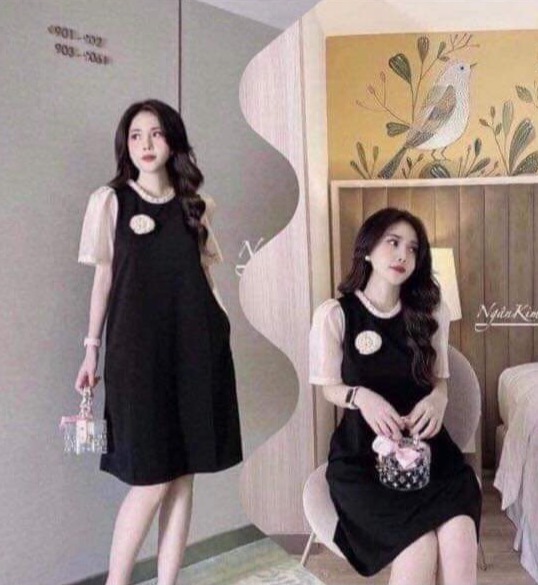 Đầm bầu thời trang thiết kế công sở dáng dài phong cách Hàn Quốc rẻ đẹp  - Váy bầu đẹp giá rẻ