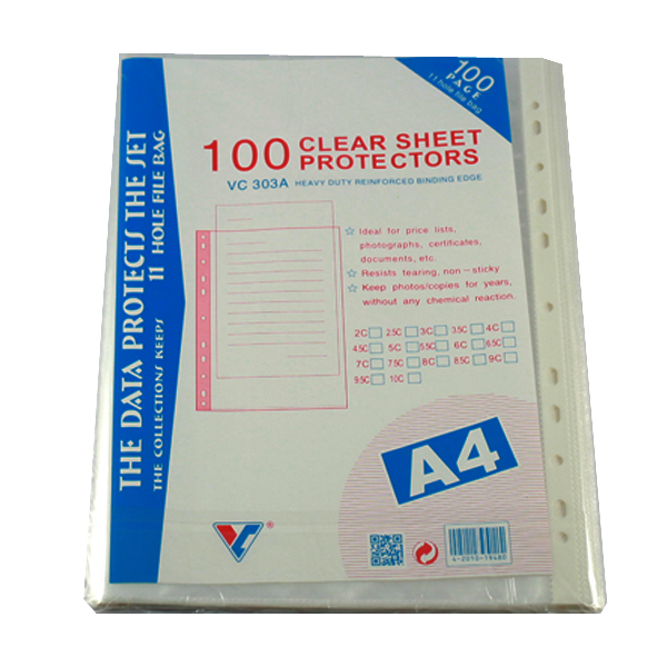 Bìa lỗ a4 vc xấp 100 tờ