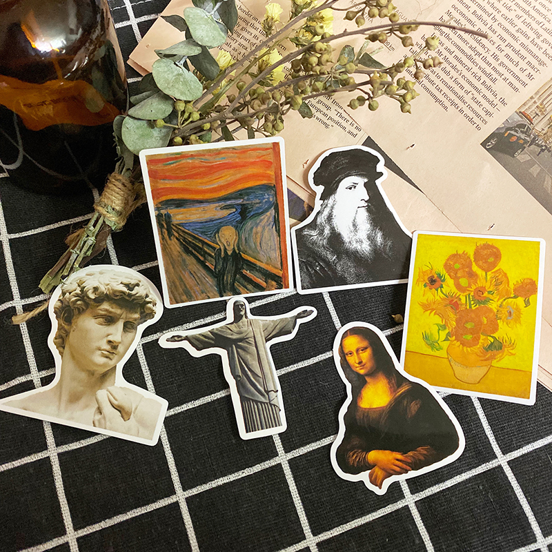 Set 52 Sticker Decal Dán Chống Nước Size Lớn Cổ Điển