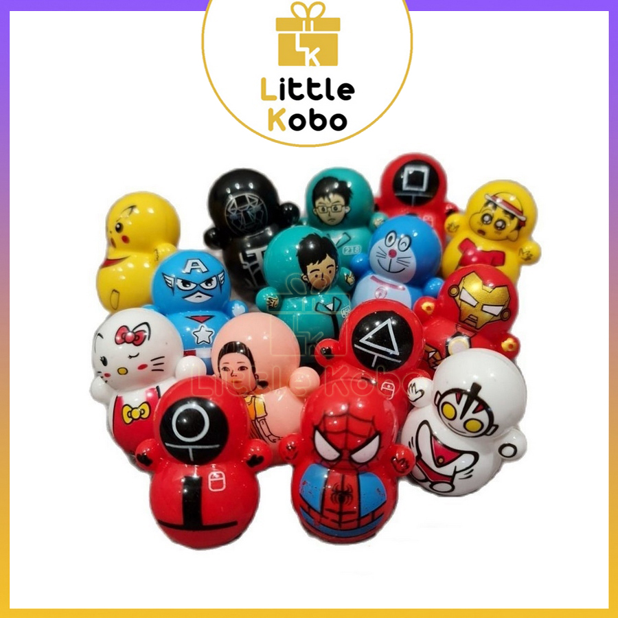 Đồ Chơi Lật Đật Mini Doraemon Cho Bé Cute Dễ Thương Phi Hành Gia Hello Kitty Ninja Squid Game Đồ Chơi Trẻ Em Trí Tuệ