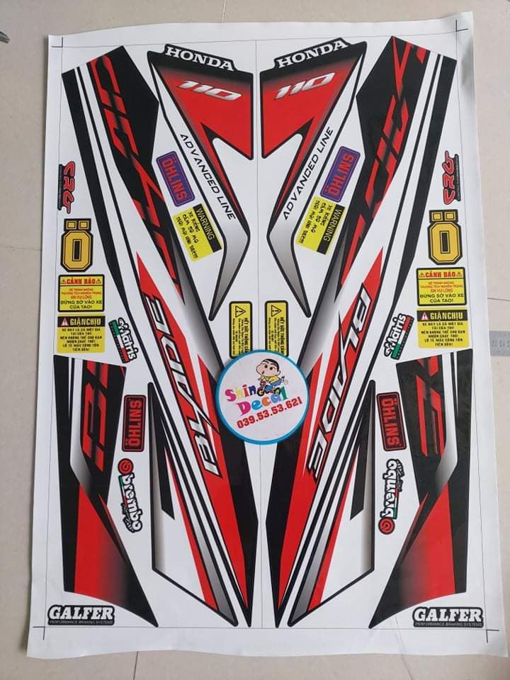 Tem xe honda blade rời