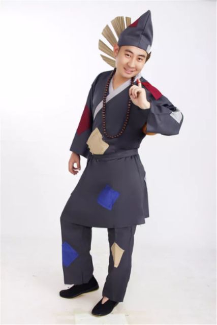 (CÓ SẴN) Trang Phục Tế Điên Hoà Thượng Tế Công Trang Phục Cái Bang Quần Áo Tế Điên Hòa Thượng Quần Áo Cái Bang Trang Phục Tế Công Quần Áo Tế Công Phù Hợp Hóa Trang Sự Kiện Halloween Quay Phim Chụp Ảnh Cosplay