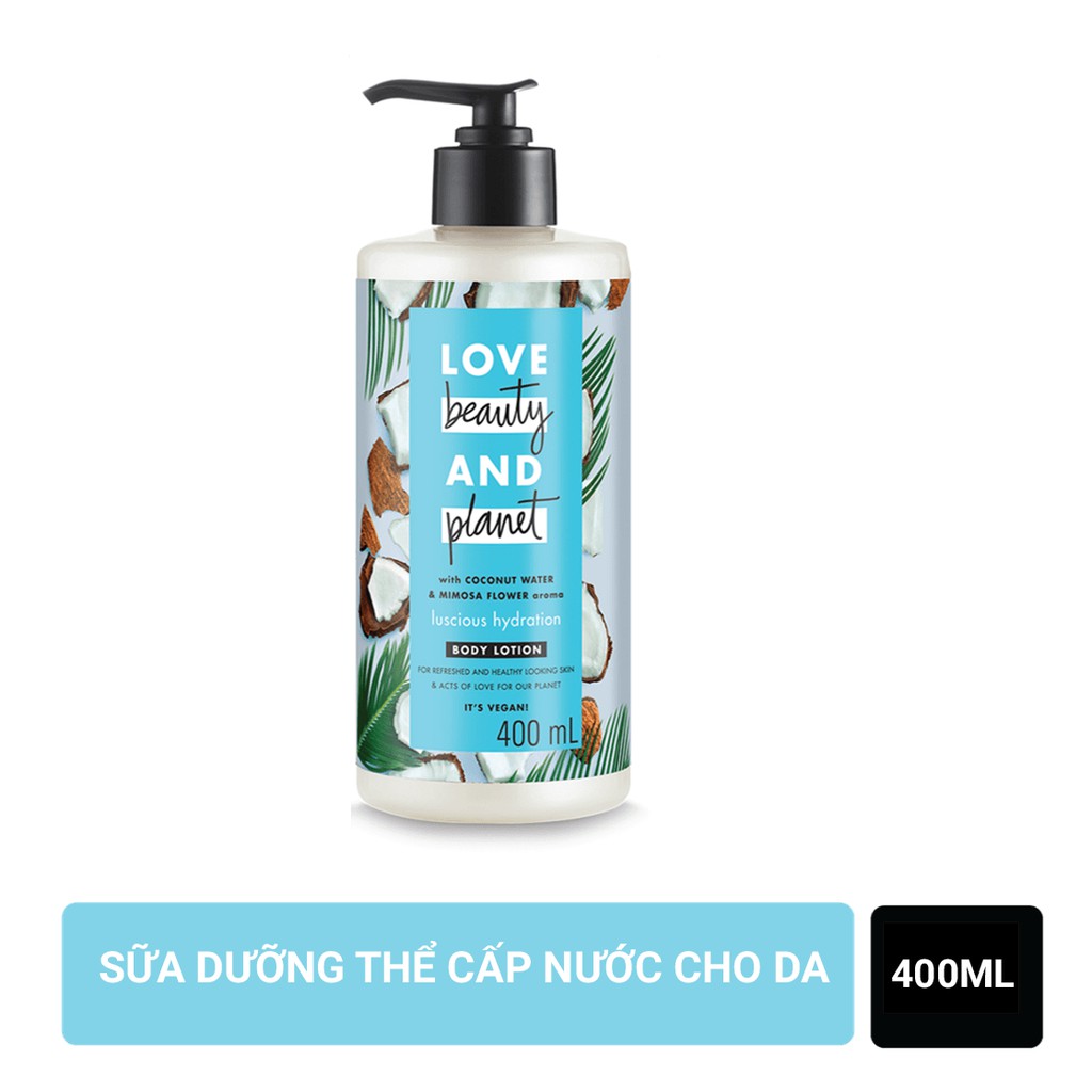 SỮA DƯỠNG THỂ CẤP ẨM LOVE BEAUTY AND PLANET LUSCIOUS HYDRATION (400ML)(IP01)