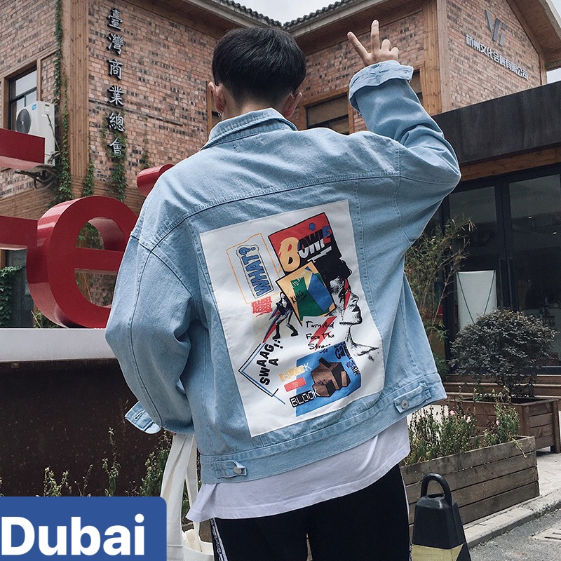 ÁO KHOÁC JEAN NAM CHẤT BÒ CHỐNG NẮNG HÈ CHỮ BOWM HÀN QUỐC  VIP CHẤT MEN NGẦU - DUBAI FASHION