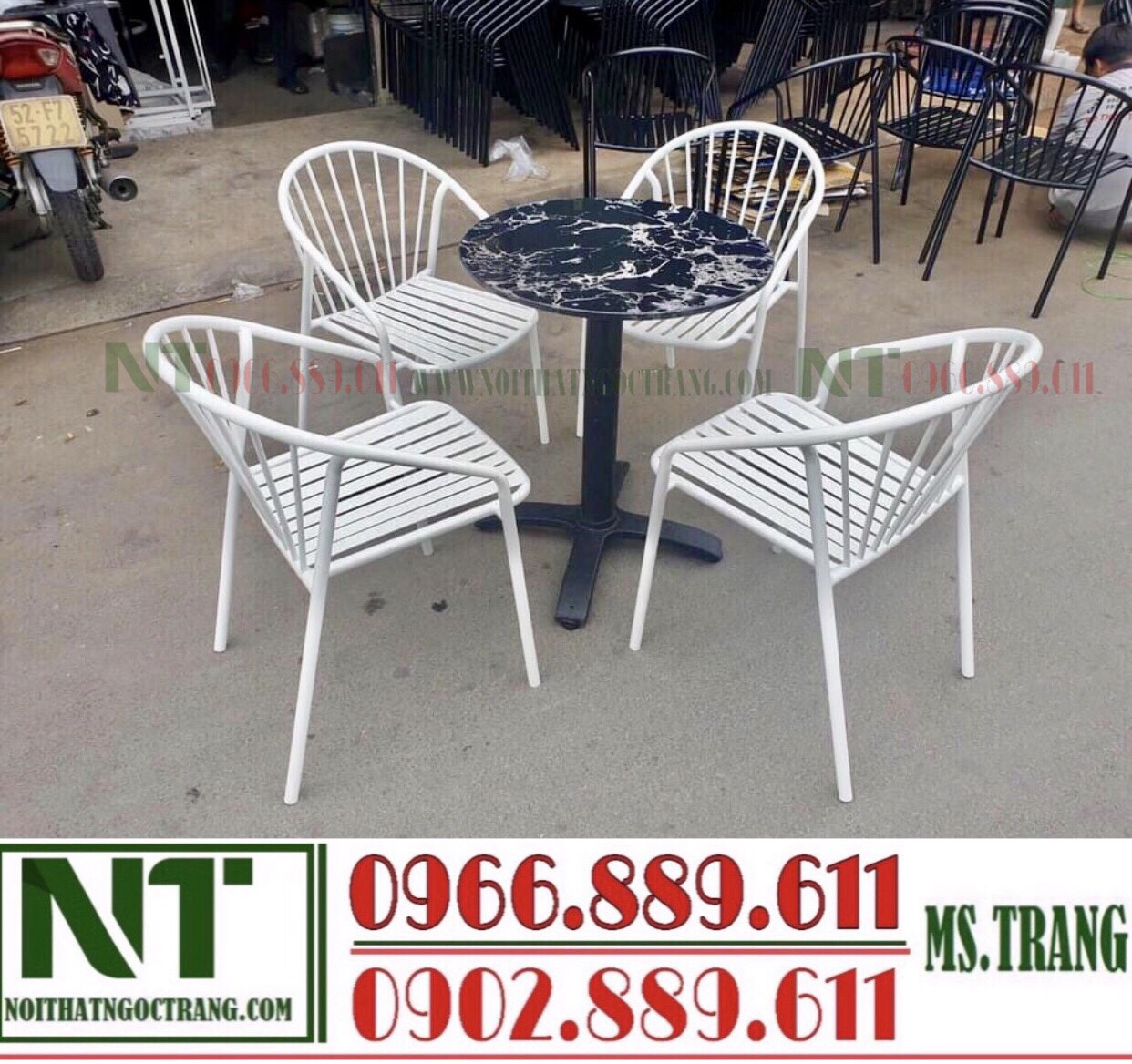 [HCM]Bàn ghế xếp cafe ngoài trời