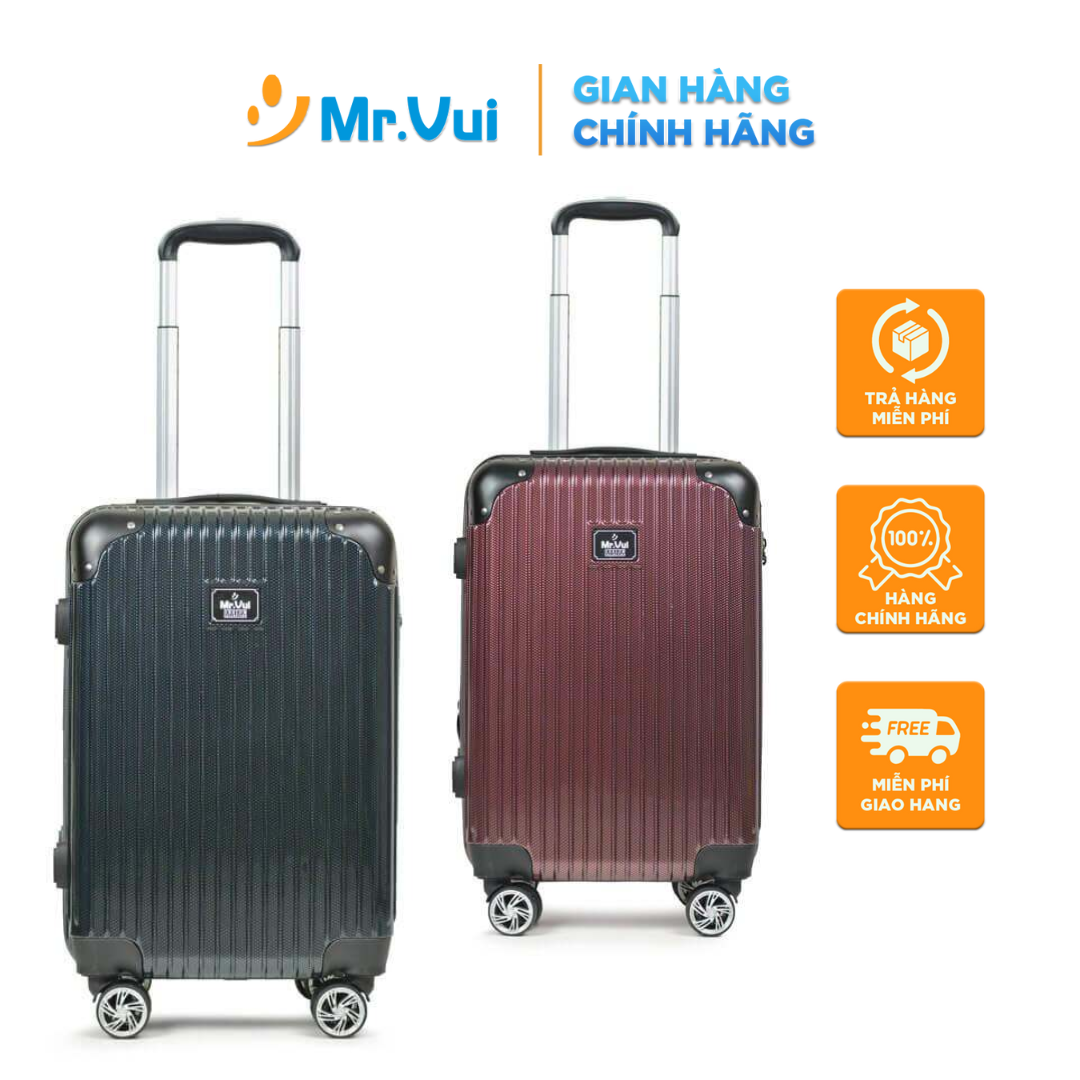 Vali nhựa Mr. Vui, vali du lịch VLC185-18 - BH trọn đời