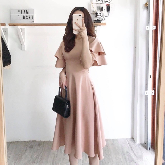 ĐẦM BO EO TAY BÈO SANG TRỌNG MS08 (có ảnh thật)