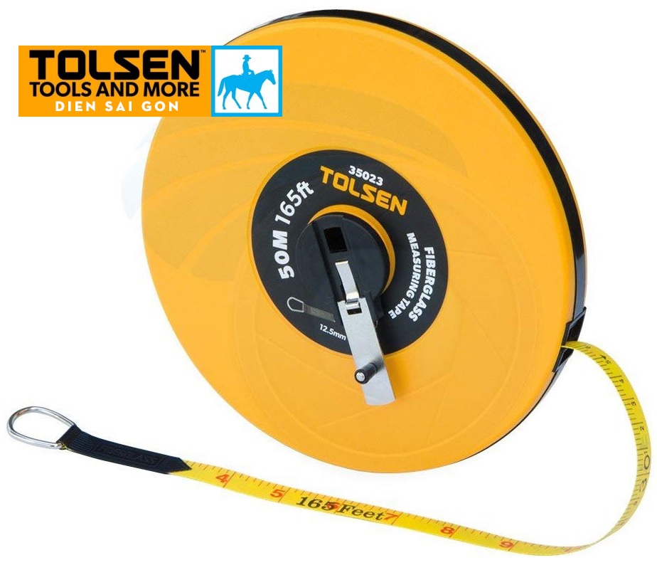 Thước đo thước cuộn 50 mét dây nhựa tolsen 35023