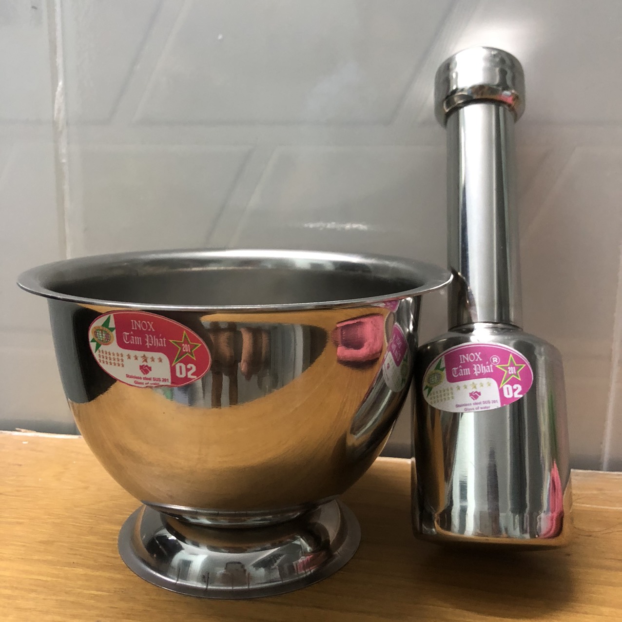 BỘ CHÀY CỐI INOX CAO CẤP SIZE LỚN SIÊU ĐẸP