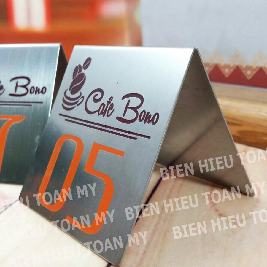 Combo 5 biển số bàn INOX khắc theo yêu cầu