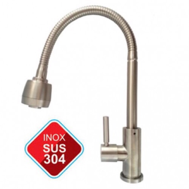 Vòi rửa bát nóng lạnh INOX 304