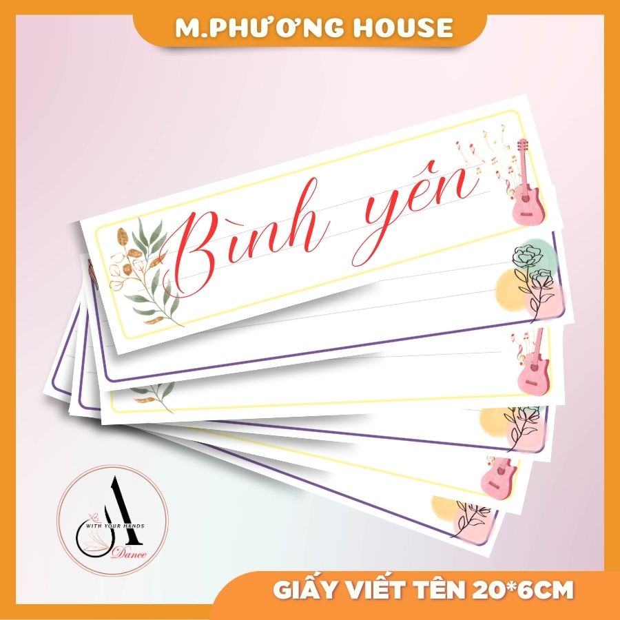 100 giấy hoa viết tên đẹp