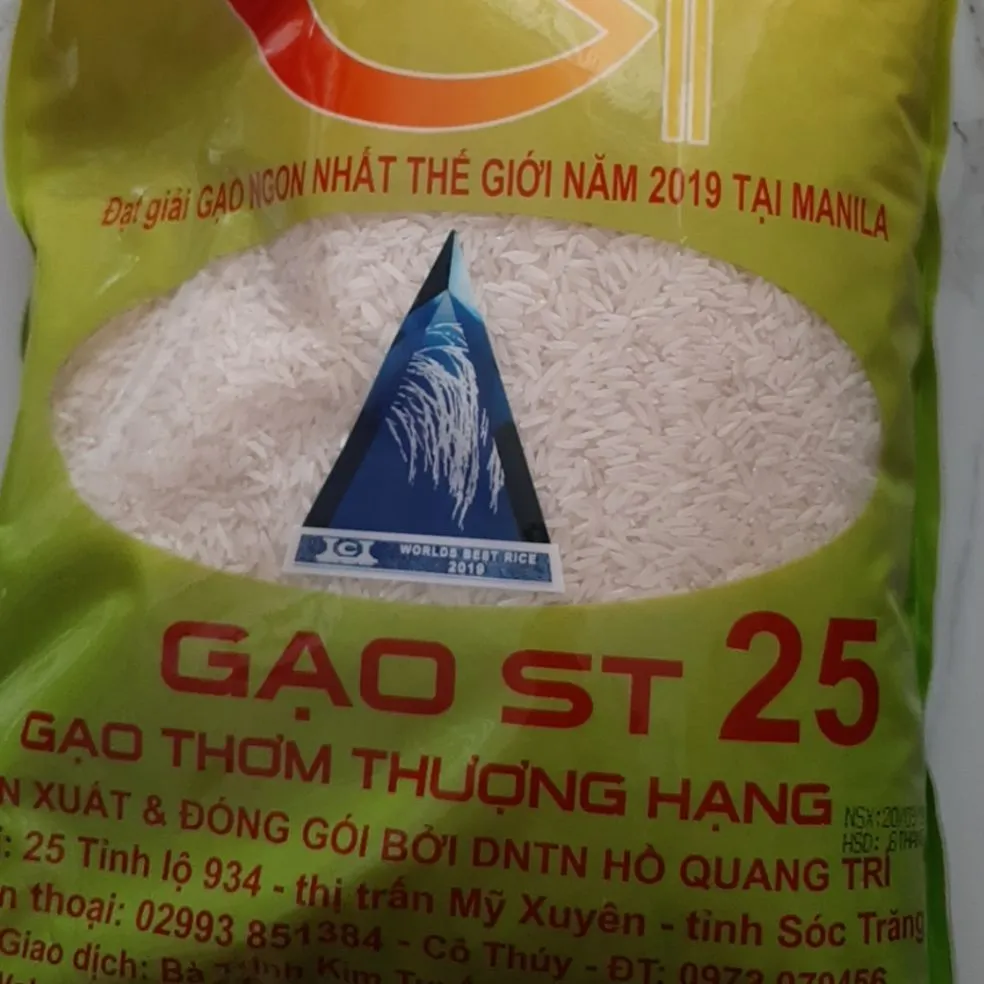Gạo ST25 chính hãng Hồ Quang Cua - Túi 5kg - Gạo ngon nhất TG