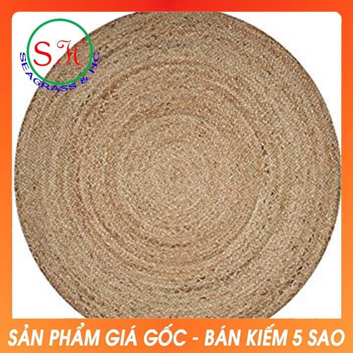 Thảm cói tròn trơn chụp ảnh trang trí decor nhiều size