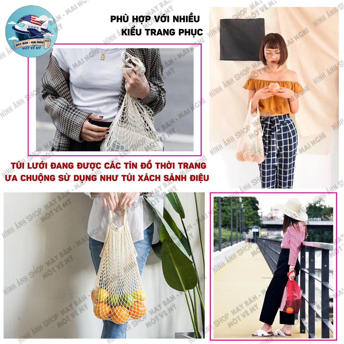 Giỏ Lưới Đi Chợ - Giỏ Đựng Đồ Tiện Dụng