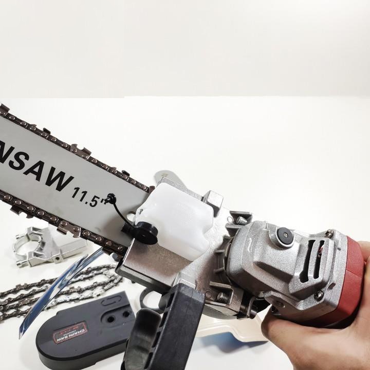 Đầu Chuyển Đổi Gắn Máy Mài Thành Máy Cưa 12inch, Bộ Lam Cưa Xích Gắn Máy Mài Góc Chainsaw