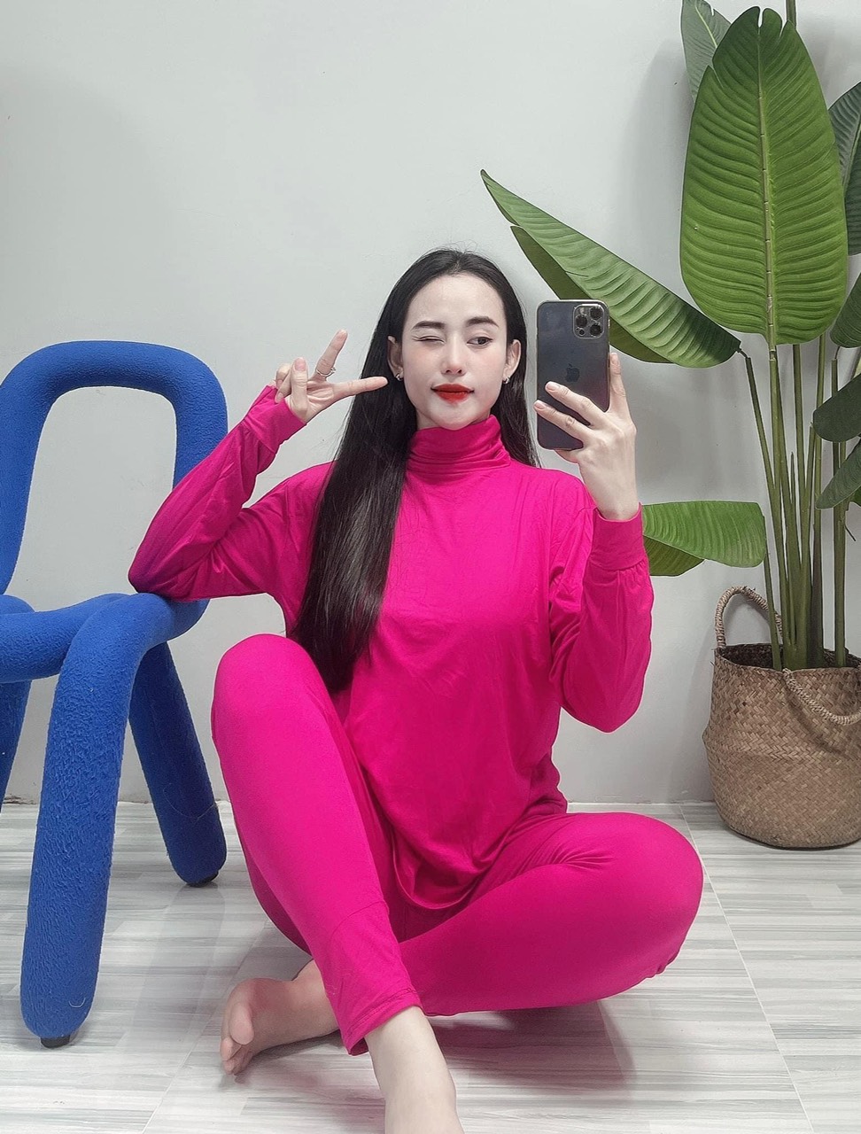 Set Ủ Kem Cổ Cao Thun Lạnh Dưỡng Da Freesize