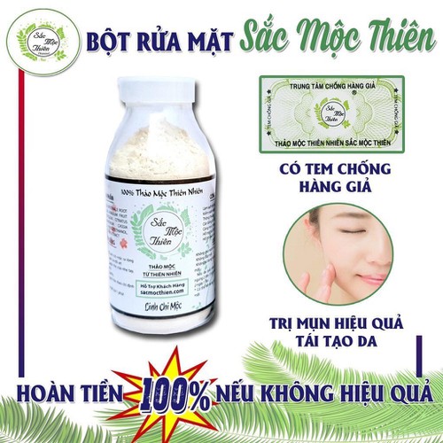 [HCM]Linh Chi Bột rửa mặt Sắc Mộc Thiên 90GR