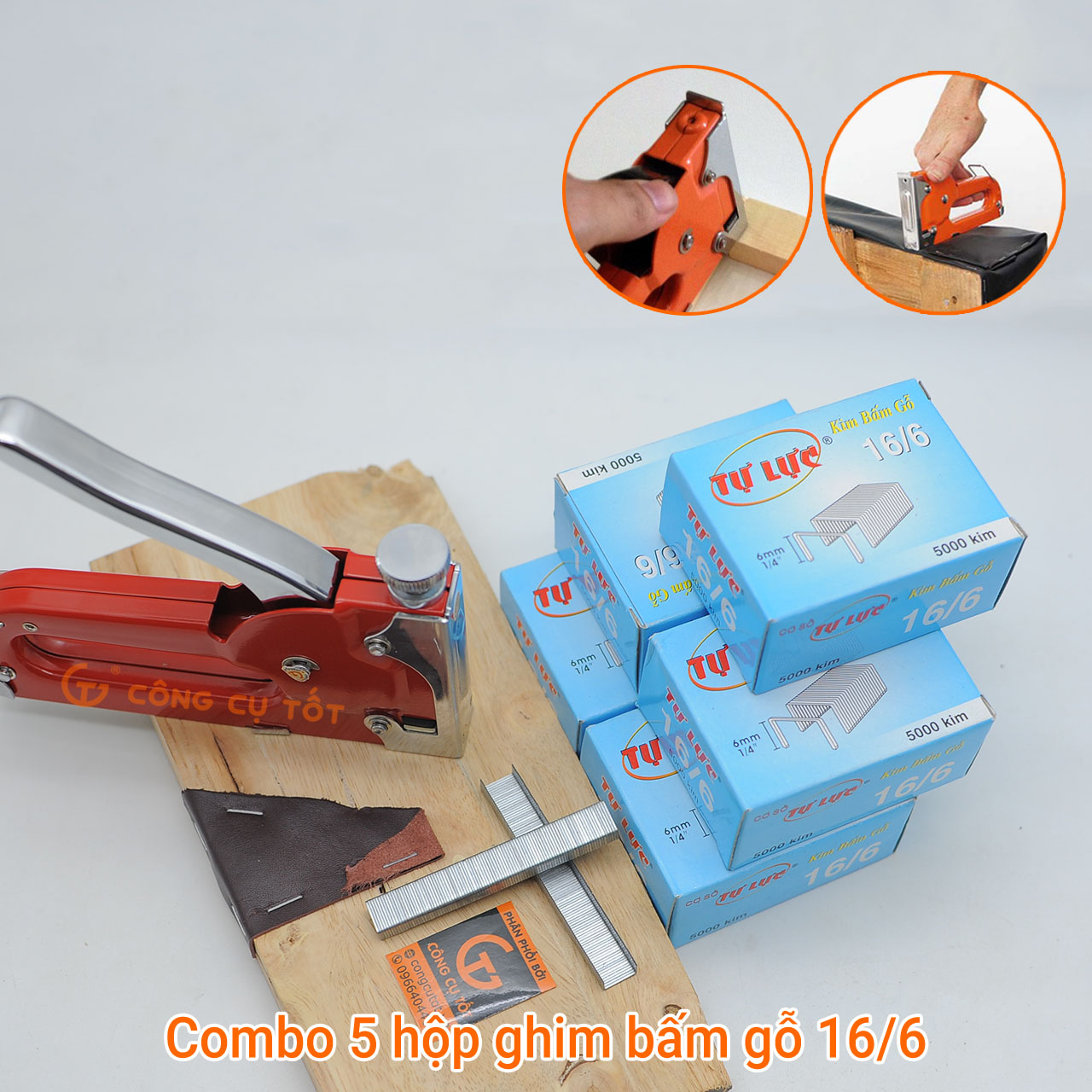 5 hộp ghim bấm gỗ tự lực 16/6