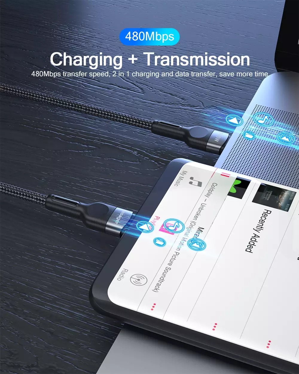 (Giá Hủy Diệt) Cáp Sạc Nhanh Essager 100W Type C To Type C