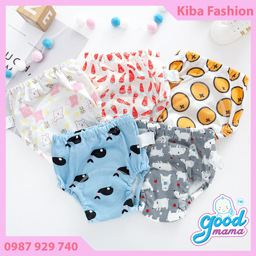 Quần Bỏ Bỉm Goodmama 6 Lớp siêu thấm hút dành cho bé từ 5-17kg quần bỉm giặt được quần bỉm dùng nhiều lần