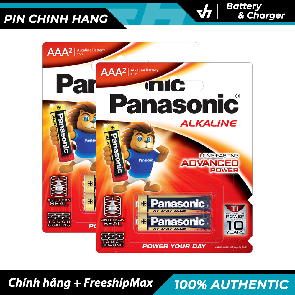 4 pin đũa AAA Panasonic LR03T - Pin kiềm Alkaline chống chảy
