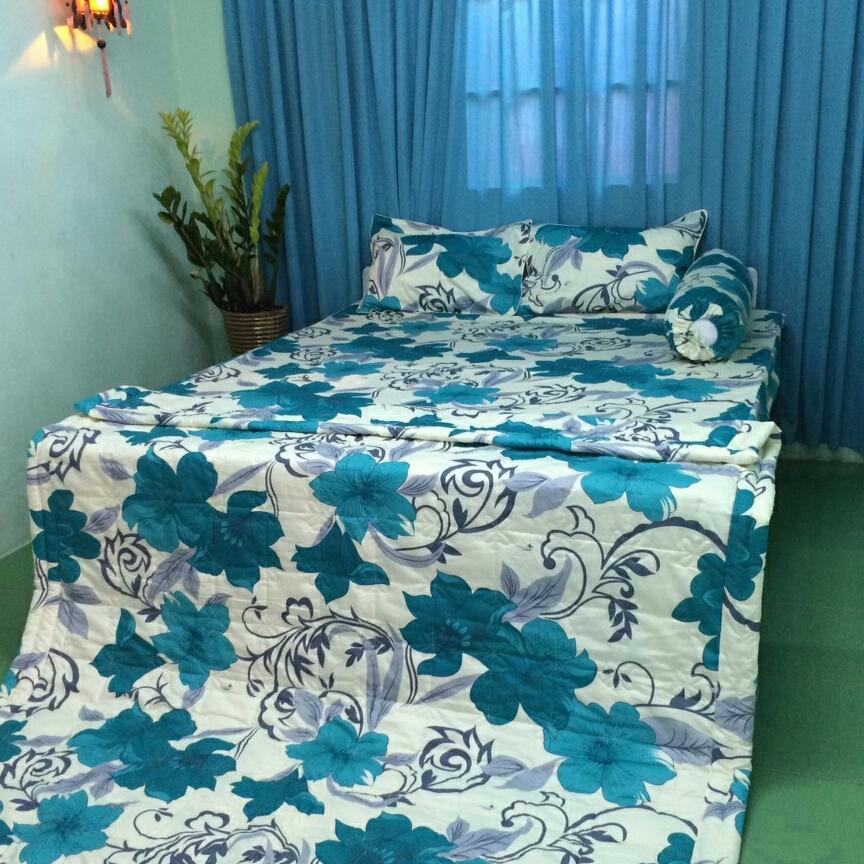 bộ drap phòng ngủ Thang Loi 1.8m*2m both, kem men