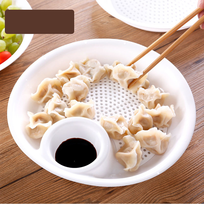 Đĩa Đựng Thức Ăn Lúa Mạch Có Khay Nước Chấm Tiện Lợi