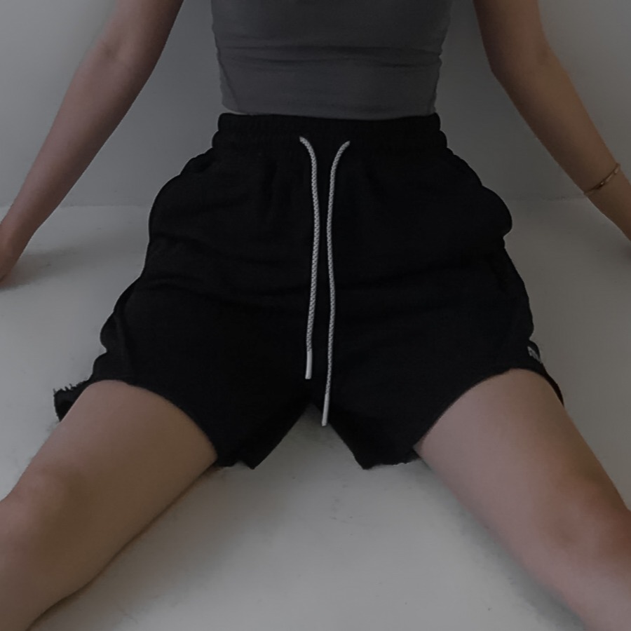 Quần short thun lửng RYACTIVE - LOUNGE SHORT BLACK
