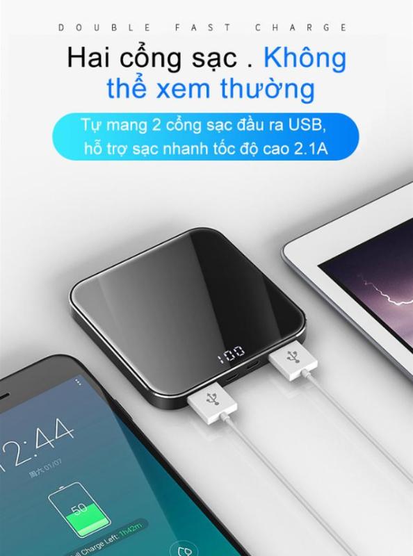 Giá PIN SẠC DỰ PHÒNG MINI TRÁNG GƯƠNG CAO CẤP SANG TRỌNG