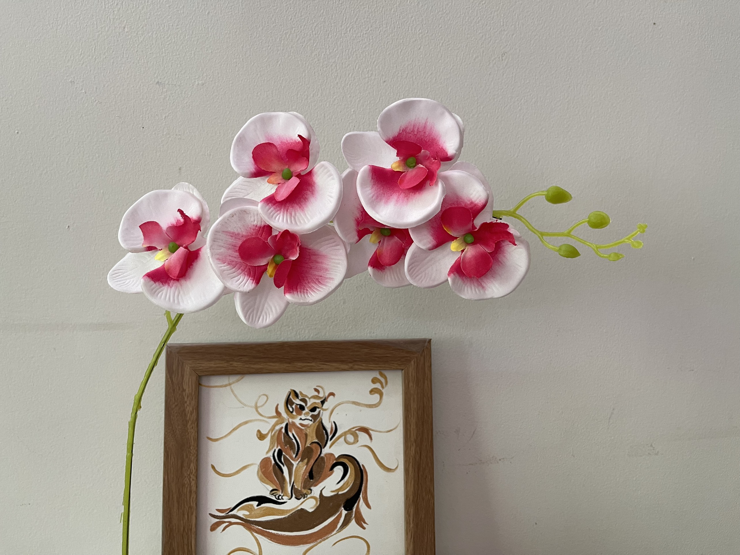 Hoa giả, hoa vải lụa - CÀNH LAN HỒ ĐIỆP trang trí decor...