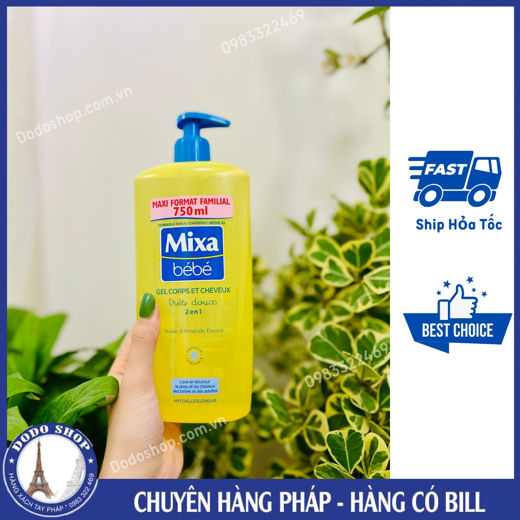 Sữa tắm trẻ em mixa bebe 2in1 danh cho trẻ từ sơ sinh cho bé da mướt mườn mượt_Dodoshop.com.vn