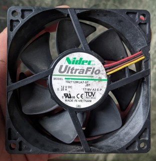 Quạt tản nhiệt Nidec UltraFlo 92x92x25mm 12V 0.25A thumbnail