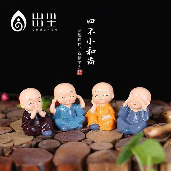 Bộ tượng chú tiểu 4 điều không