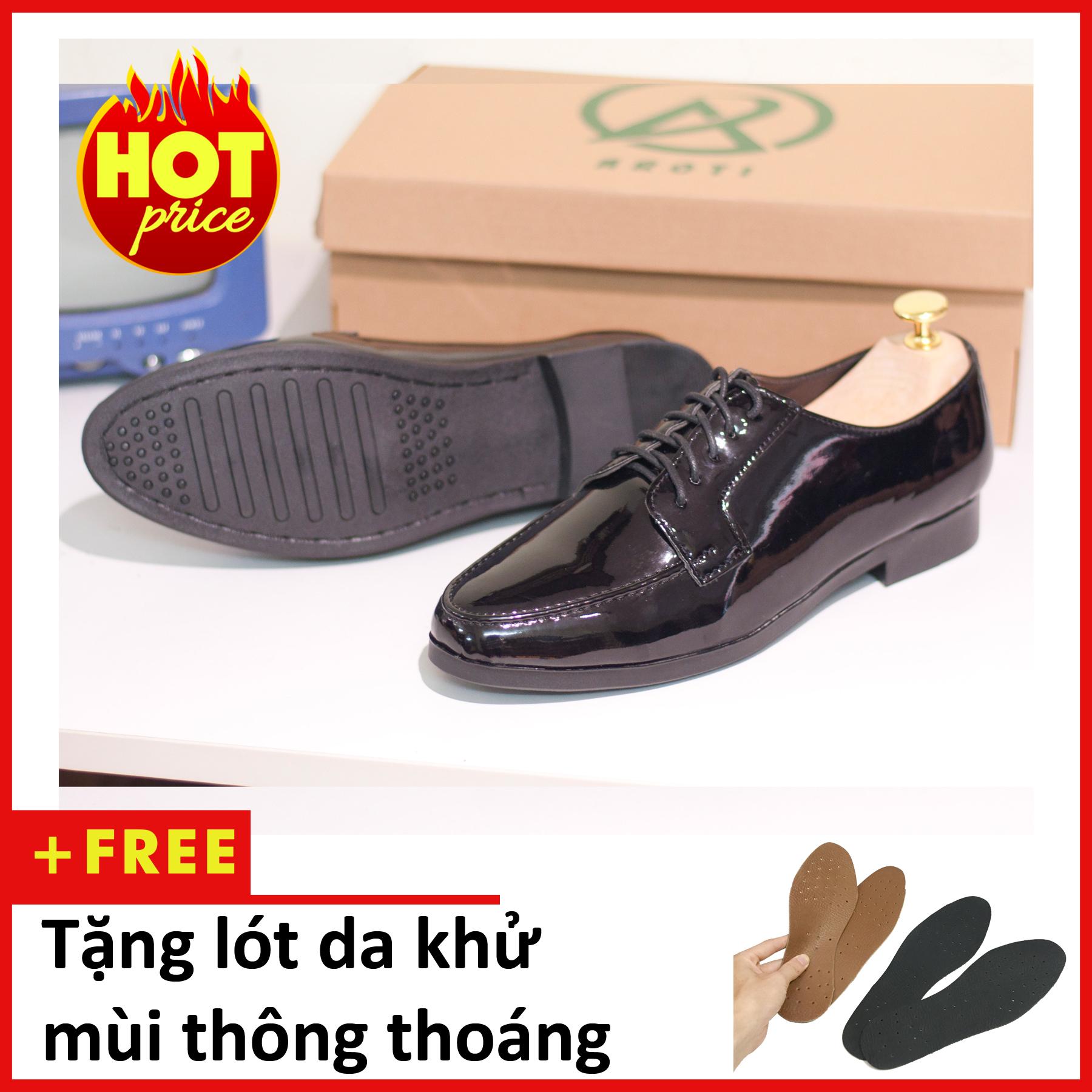 Giày cống sở nam - Giày da bóng buộc dây - M504(L) ATUNI