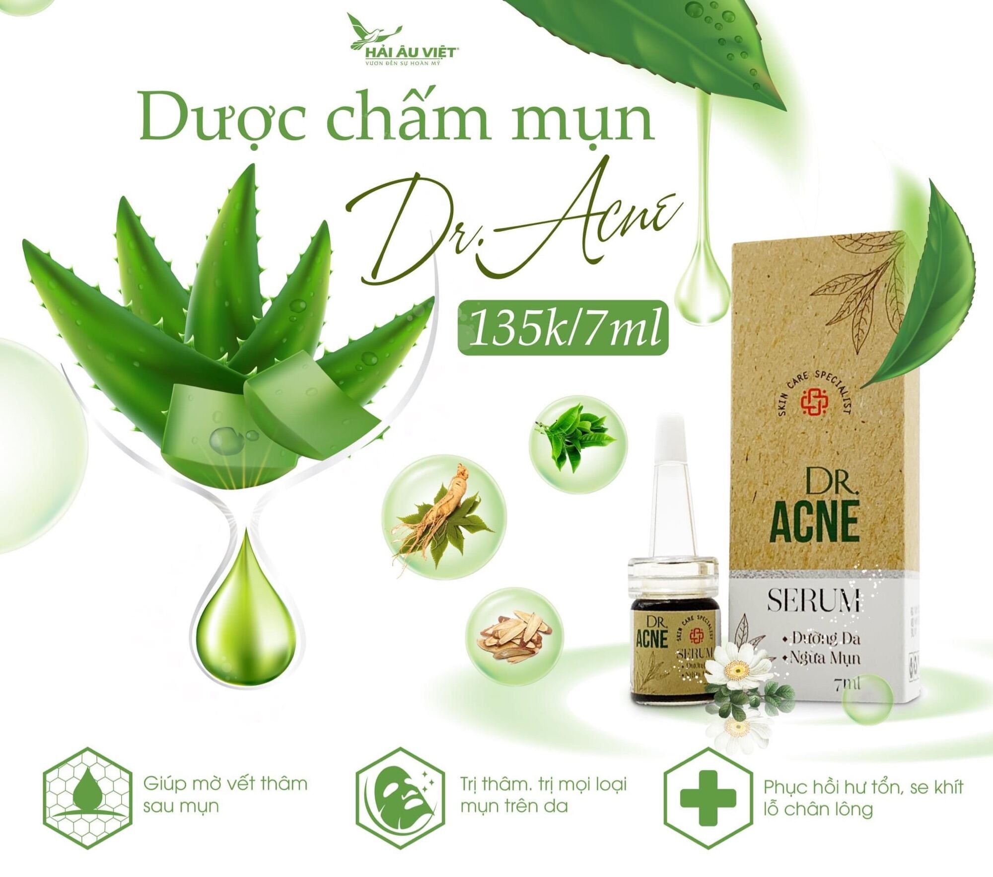 Chấm mụn 2 lớp xẹp mụn sau 4h